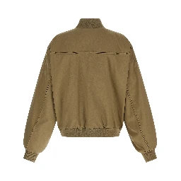 Beige Polyester Bomber