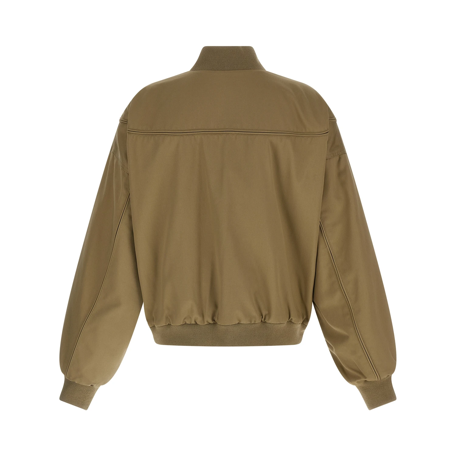 Beige Polyester Bomber
