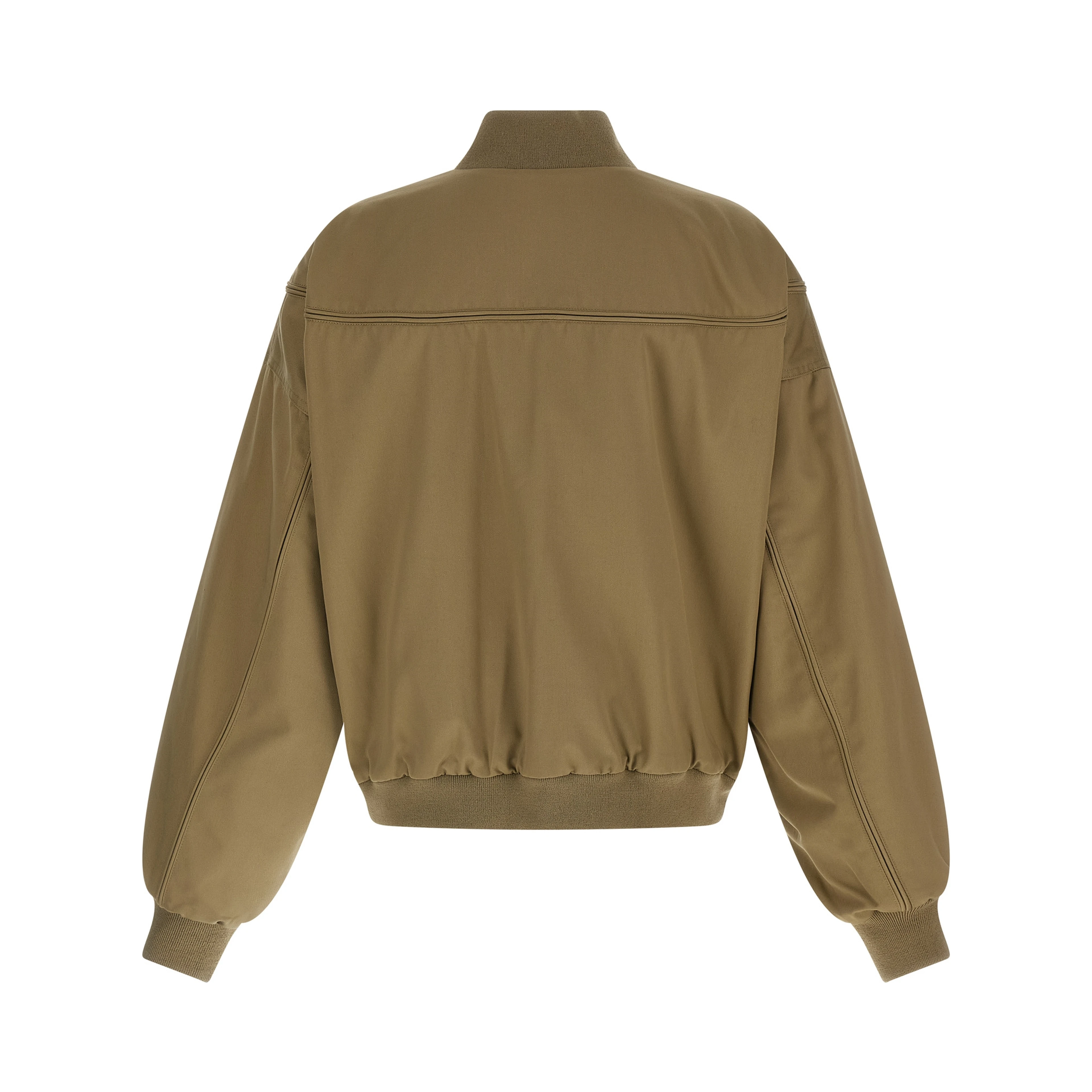 Beige Polyester Bomber