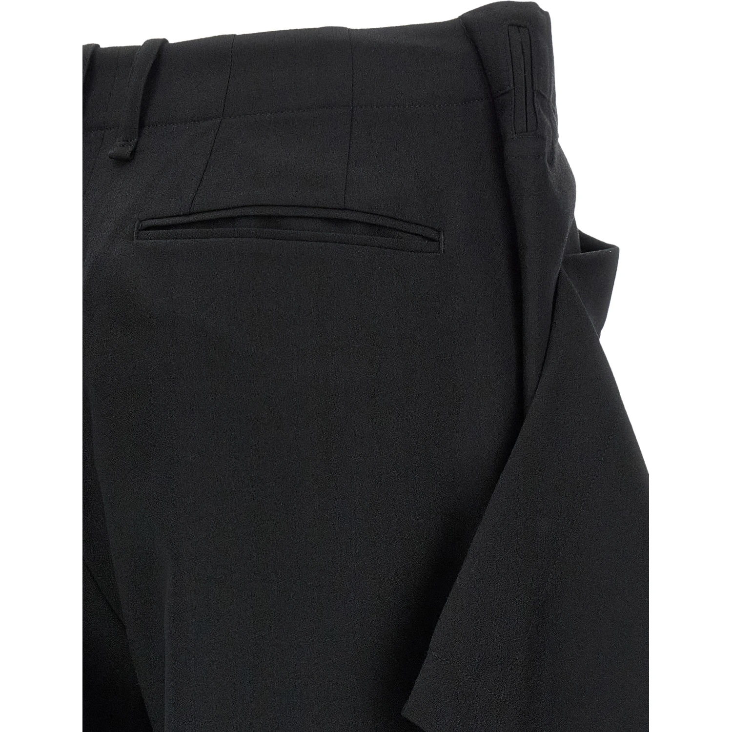 Black Wool Casual Pants