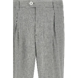 Gray Virgin Wool Dress Pants