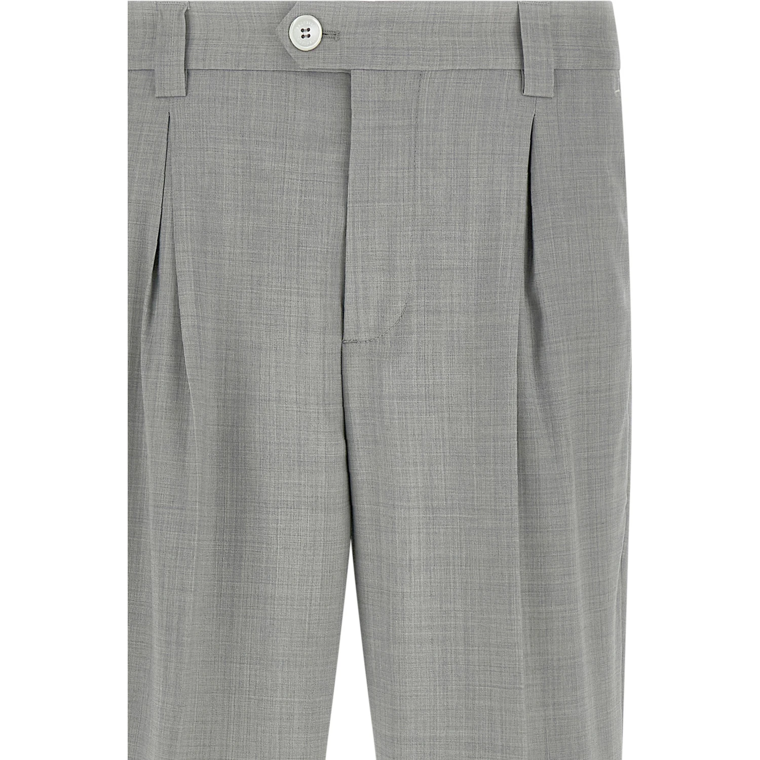 Gray Virgin Wool Dress Pants