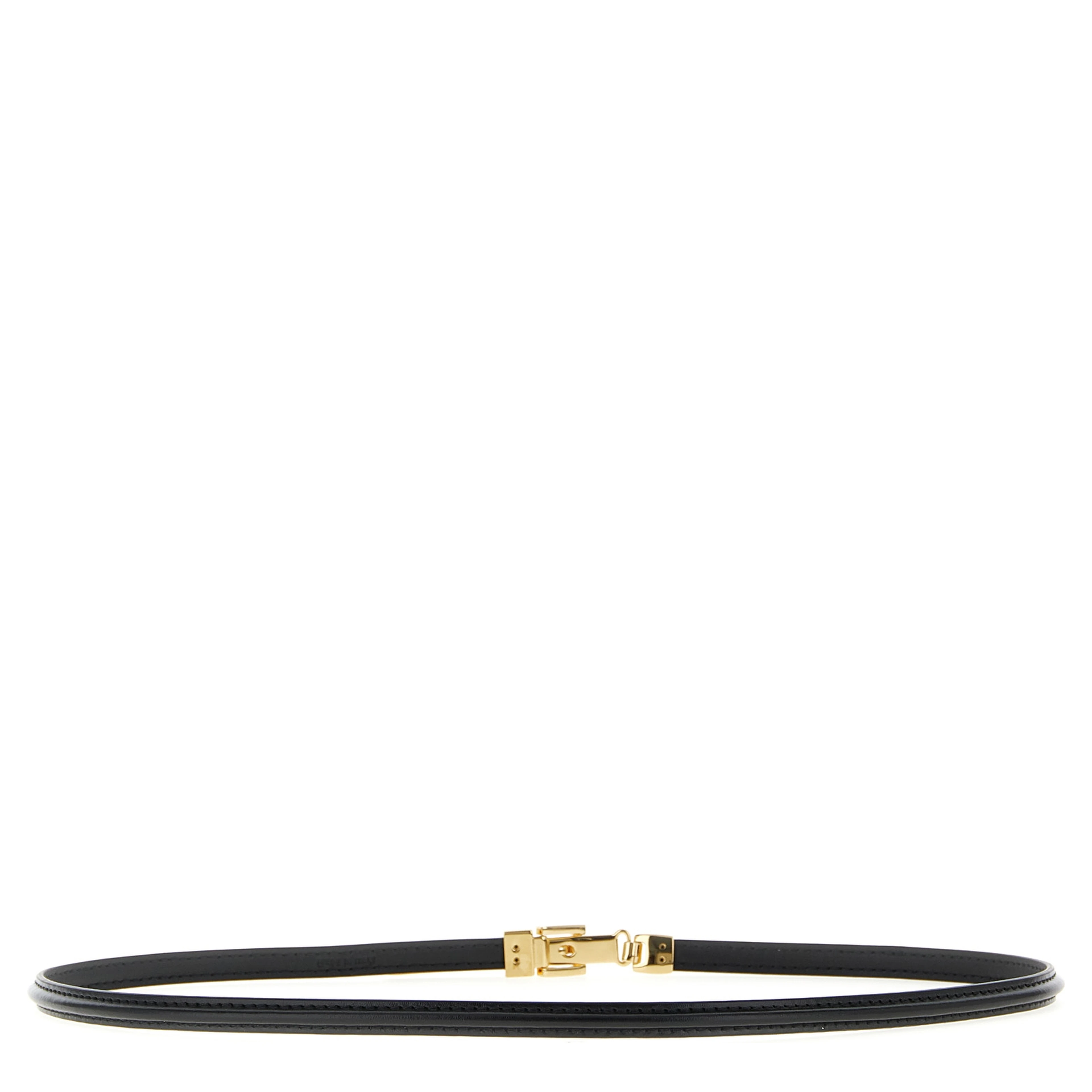 Black Calfskin Thin Belt