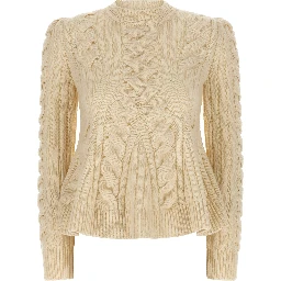 Beige Wool Cardigan