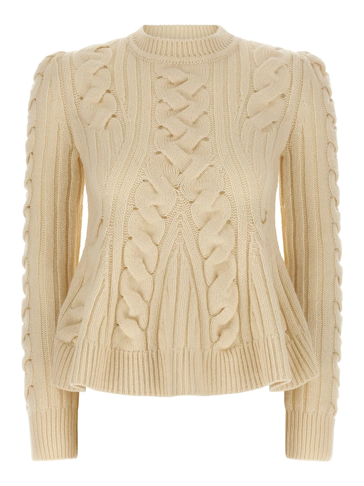 Beige Wool Cardigan