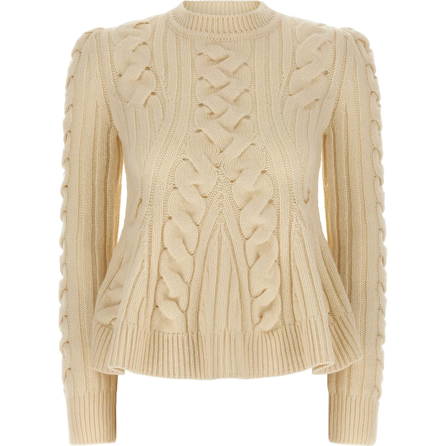 Beige Wool Cardigan