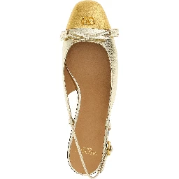 Gold Leather Ballet Flats
