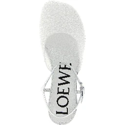 White Polyamide Ballet Flats