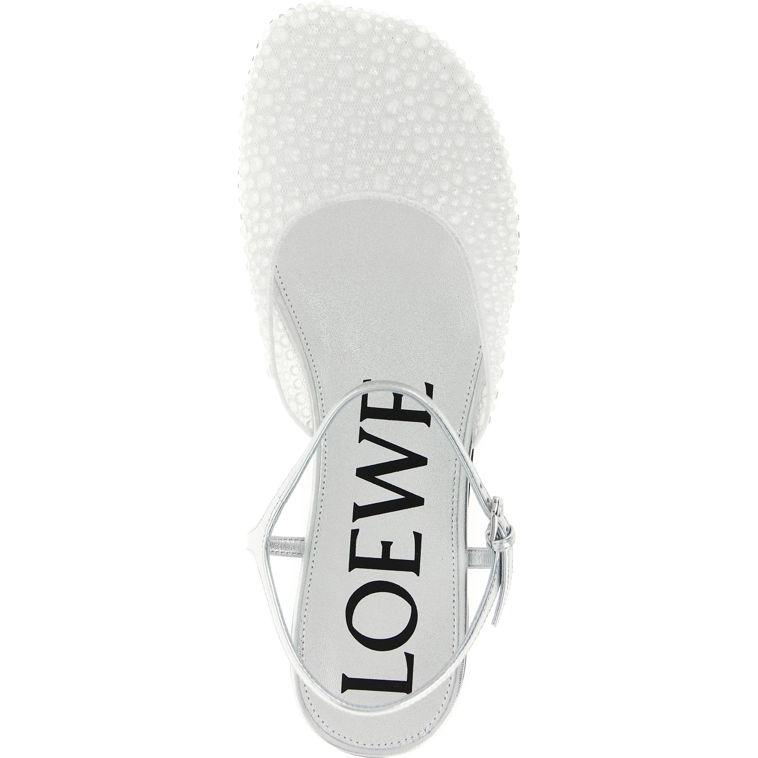 White Polyamide Ballet Flats