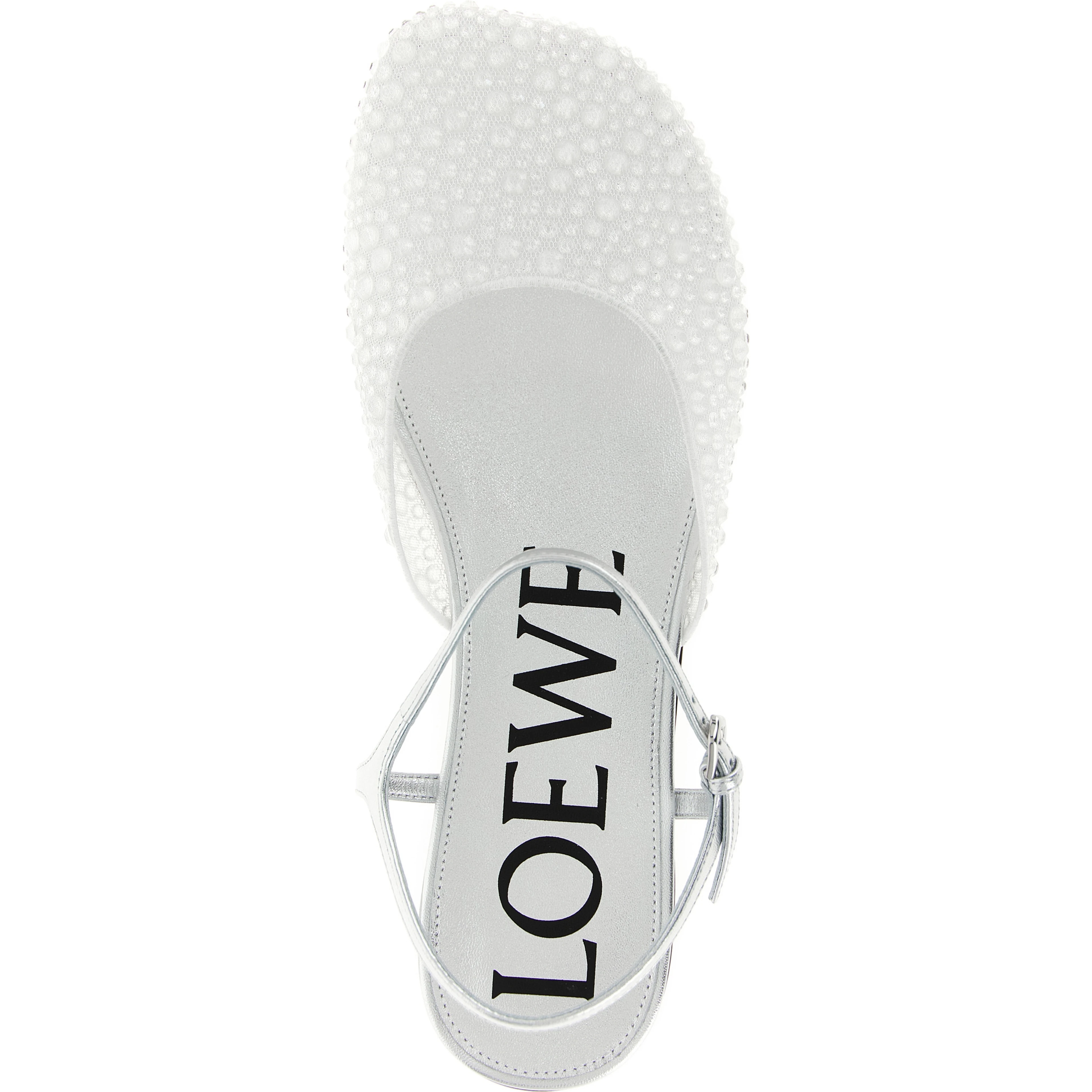 White Polyamide Ballet Flats