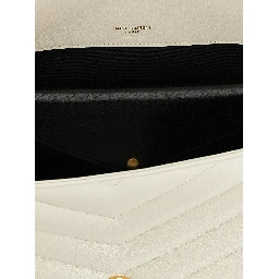 Beige Lamb Leather Shoulder Bag