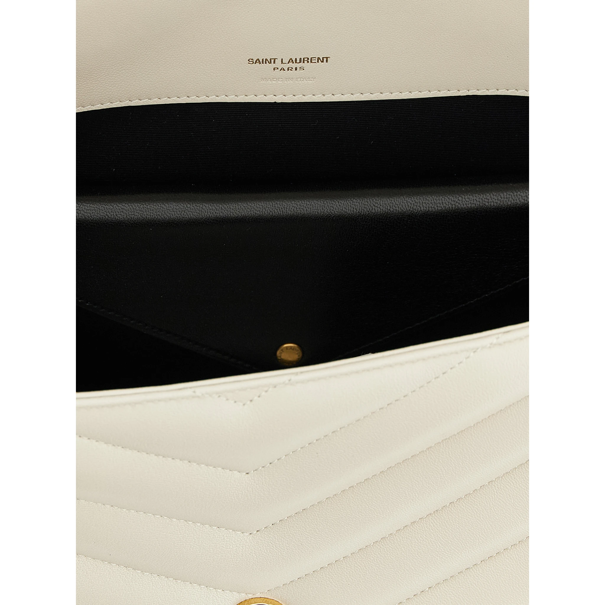 Beige Lamb Leather Shoulder Bag
