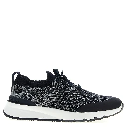 Blue Cotton Athletic Sneakers