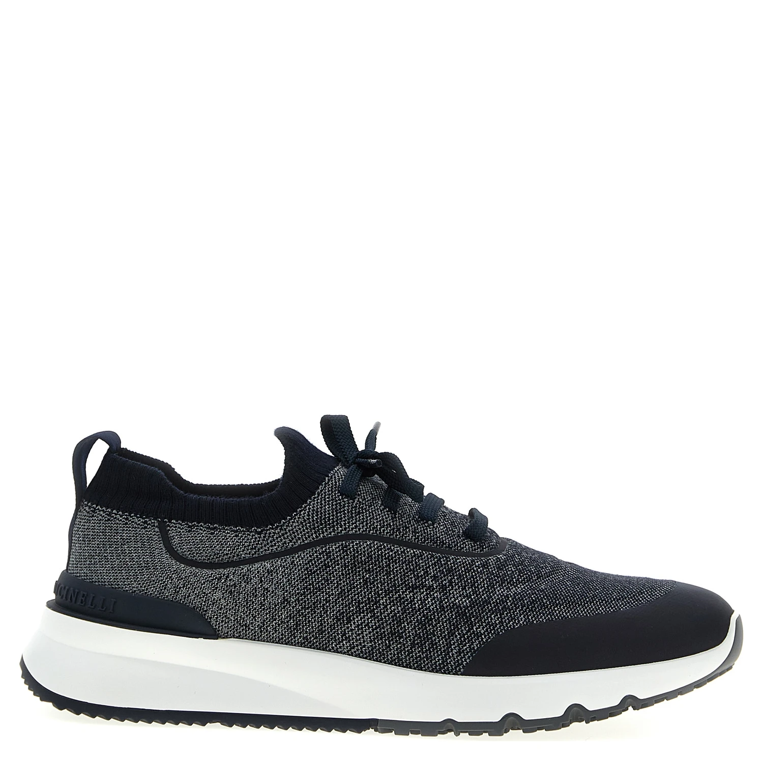 Blue Cotton Athletic Sneakers
