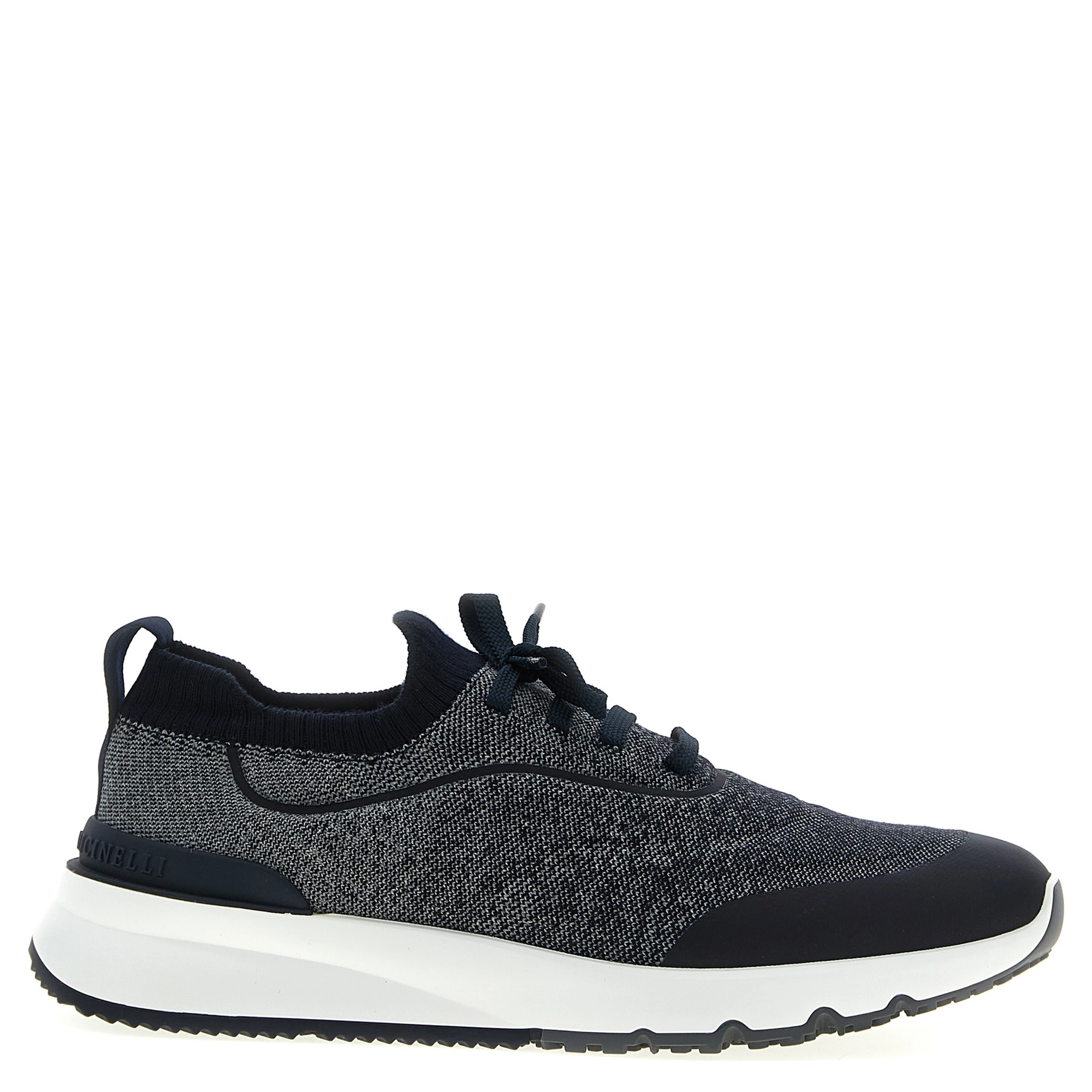Blue Cotton Athletic Sneakers