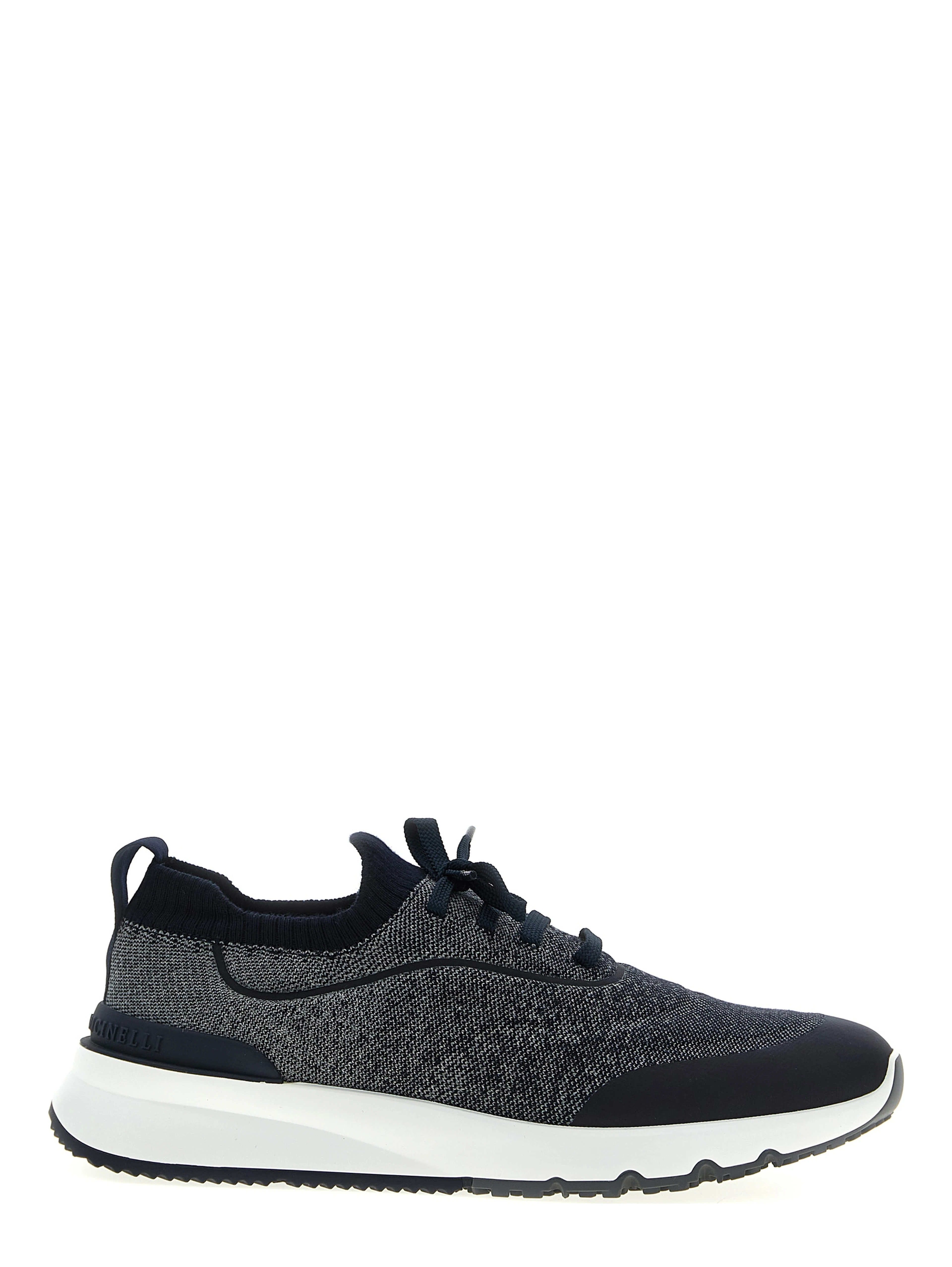 Blue Cotton Athletic Sneakers