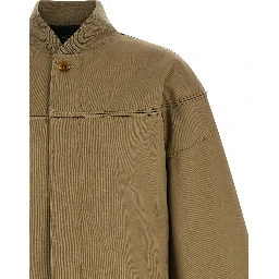 Beige Polyester Bomber