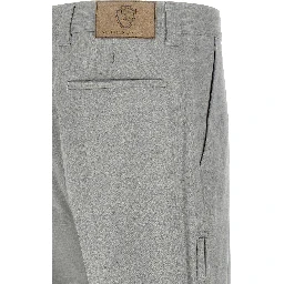 Gray Virgin Wool Dress Pants