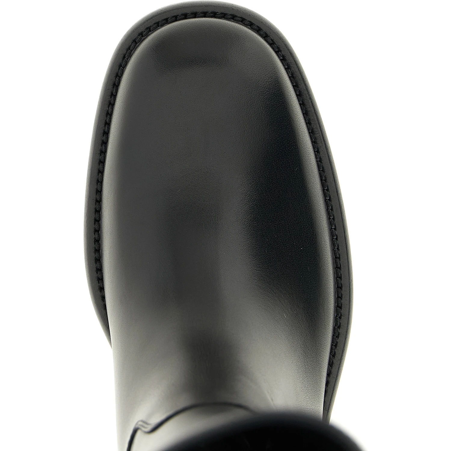 Black Calfskin Over The Knee