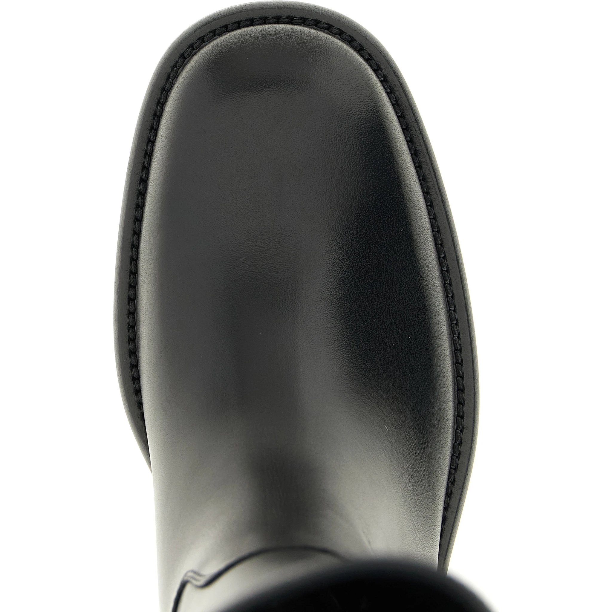 Black Calfskin Over The Knee