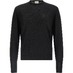 Black Virgin Wool Cardigan