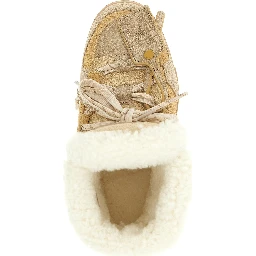 Beige Calfskin Ankle Boots
