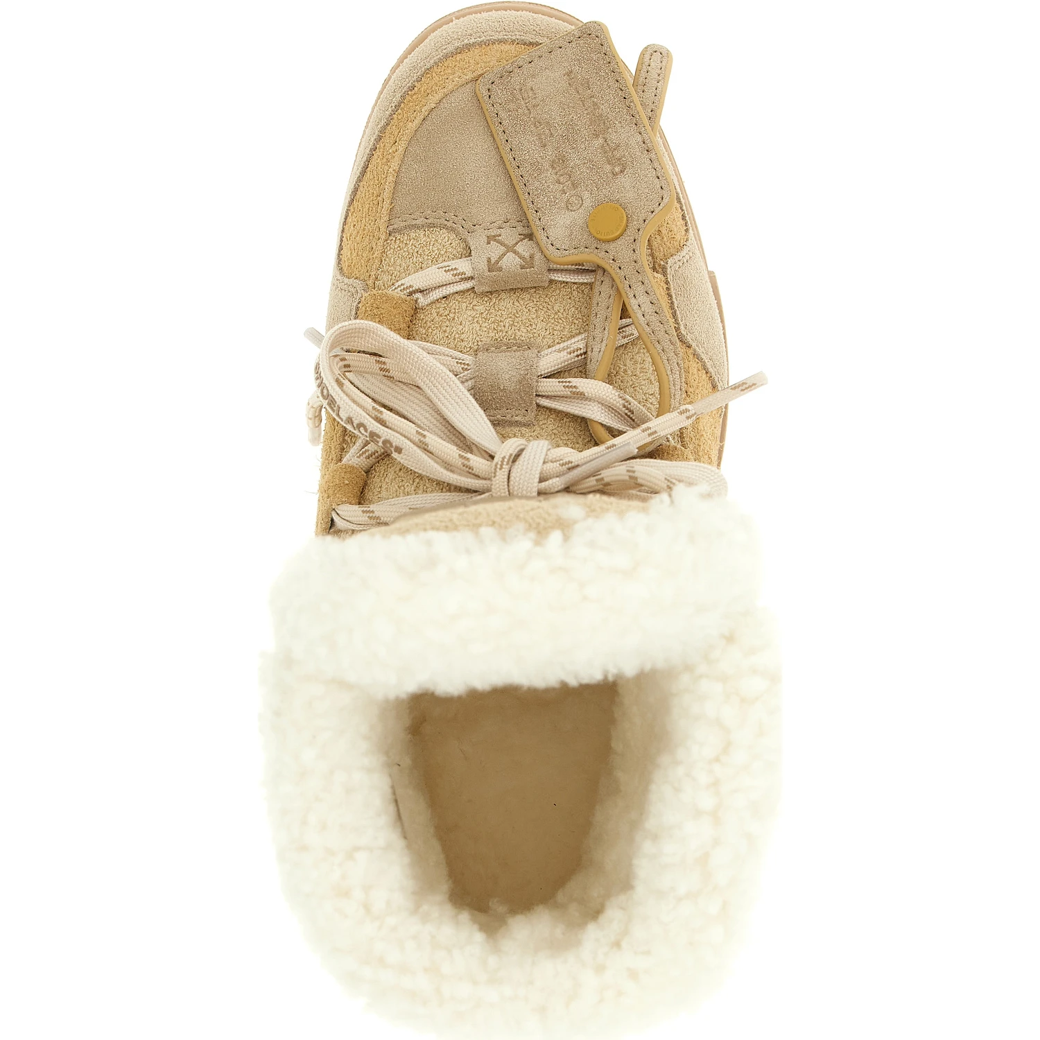 Beige Calfskin Ankle Boots