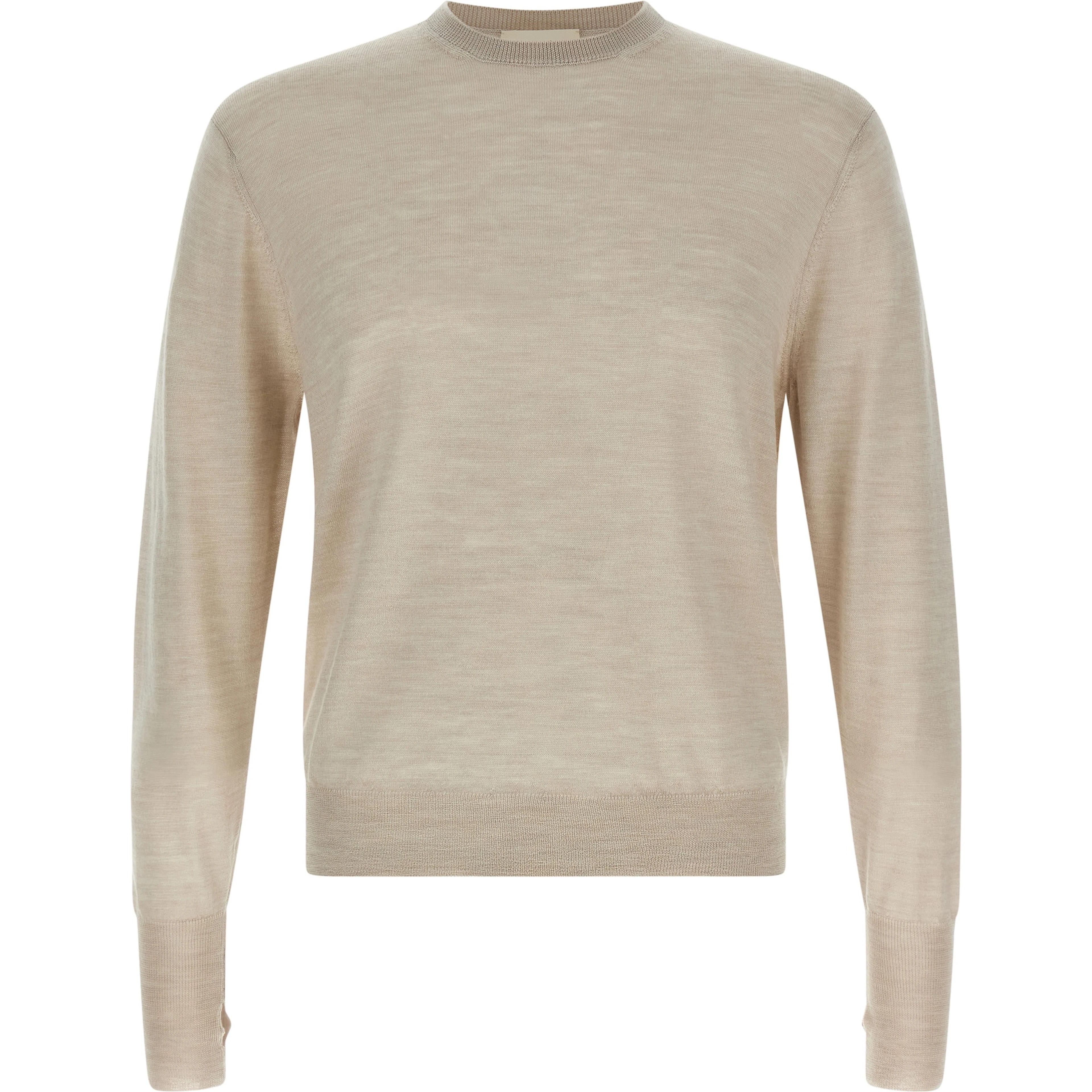 Beige Virgin Wool Cardigan