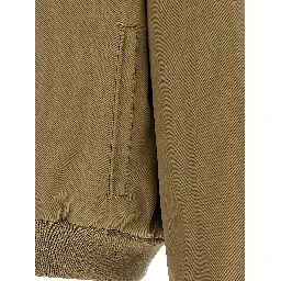 Beige Polyester Bomber
