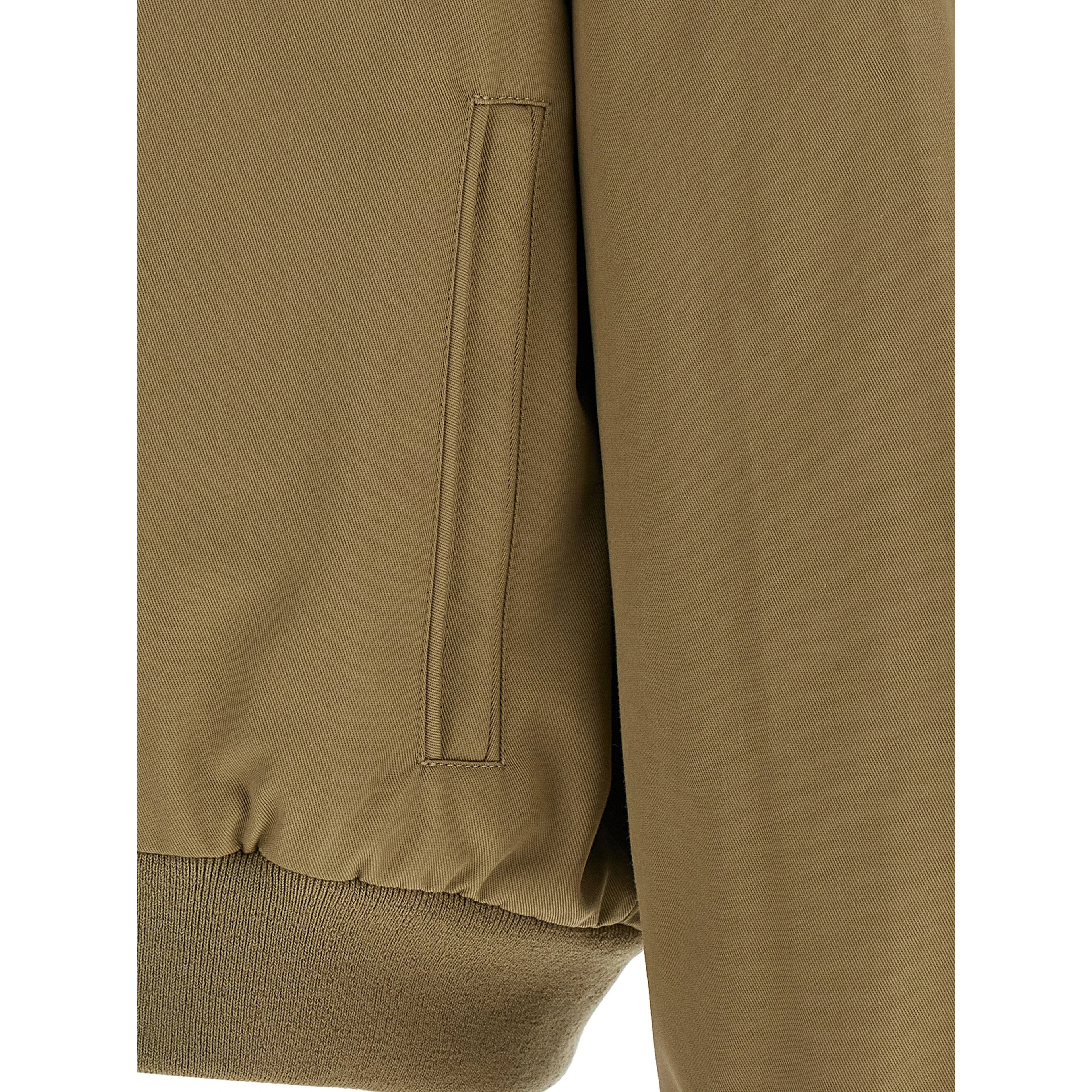 Beige Polyester Bomber