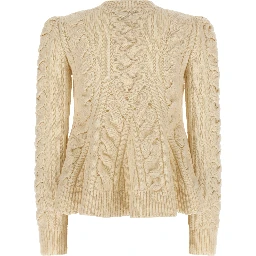 Beige Wool Cardigan