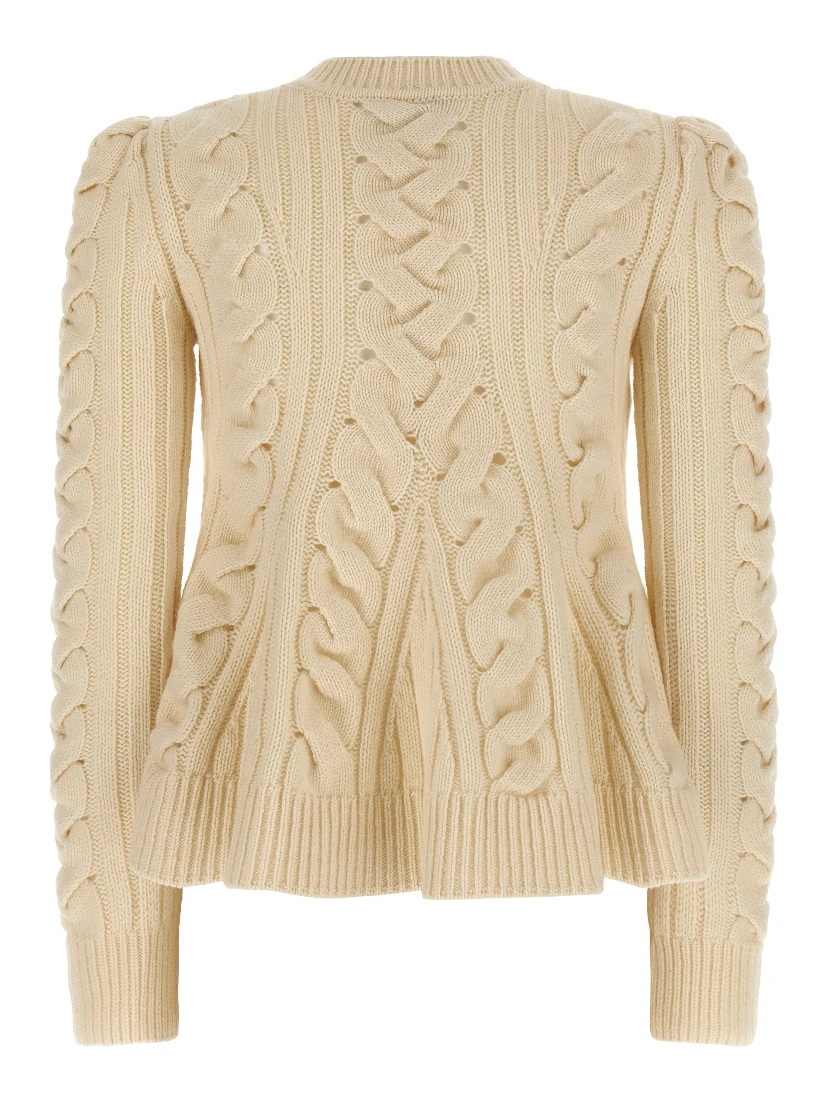 Beige Wool Cardigan
