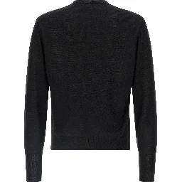 Black Virgin Wool Cardigan