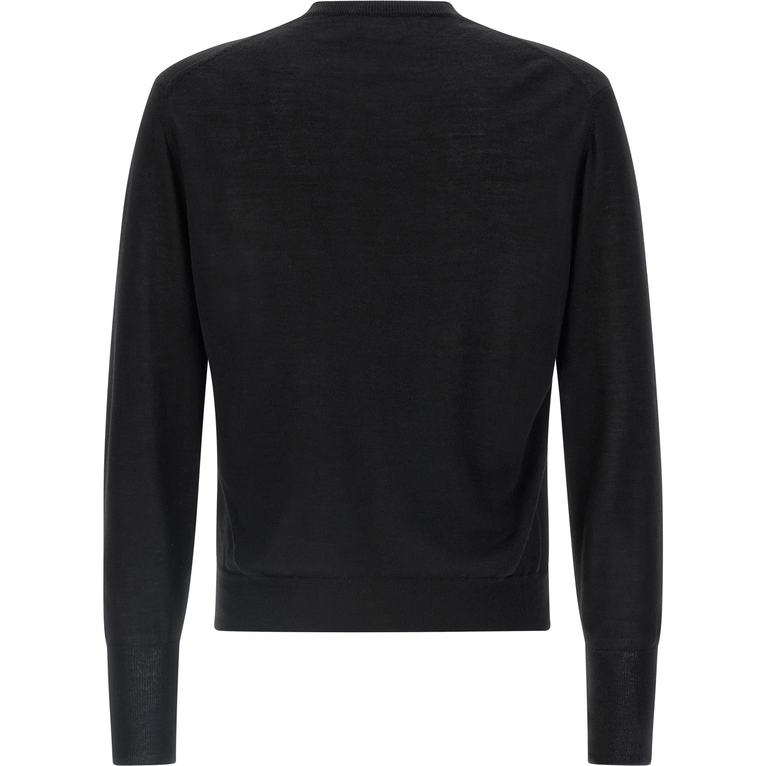Black Virgin Wool Cardigan