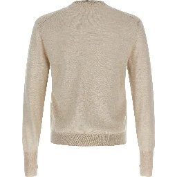 Beige Virgin Wool Cardigan