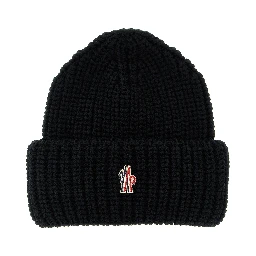 Black Virgin Wool Beanie