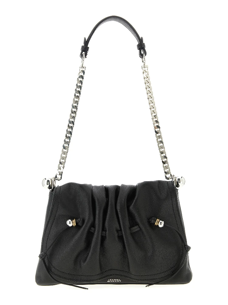 Black Calfskin Shoulder Bag