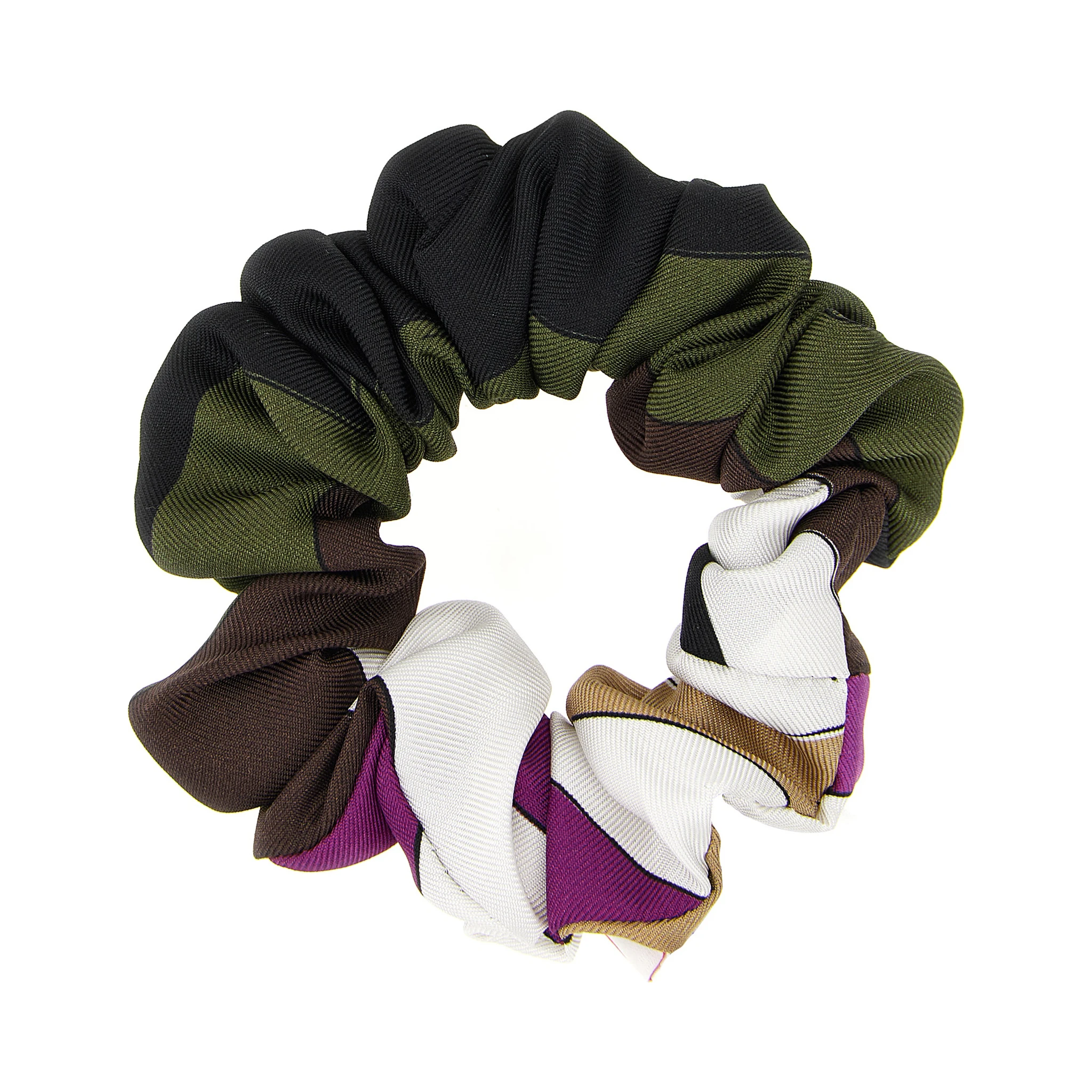 Multicolor Silk Scrunchie
