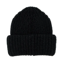 Black Virgin Wool Beanie