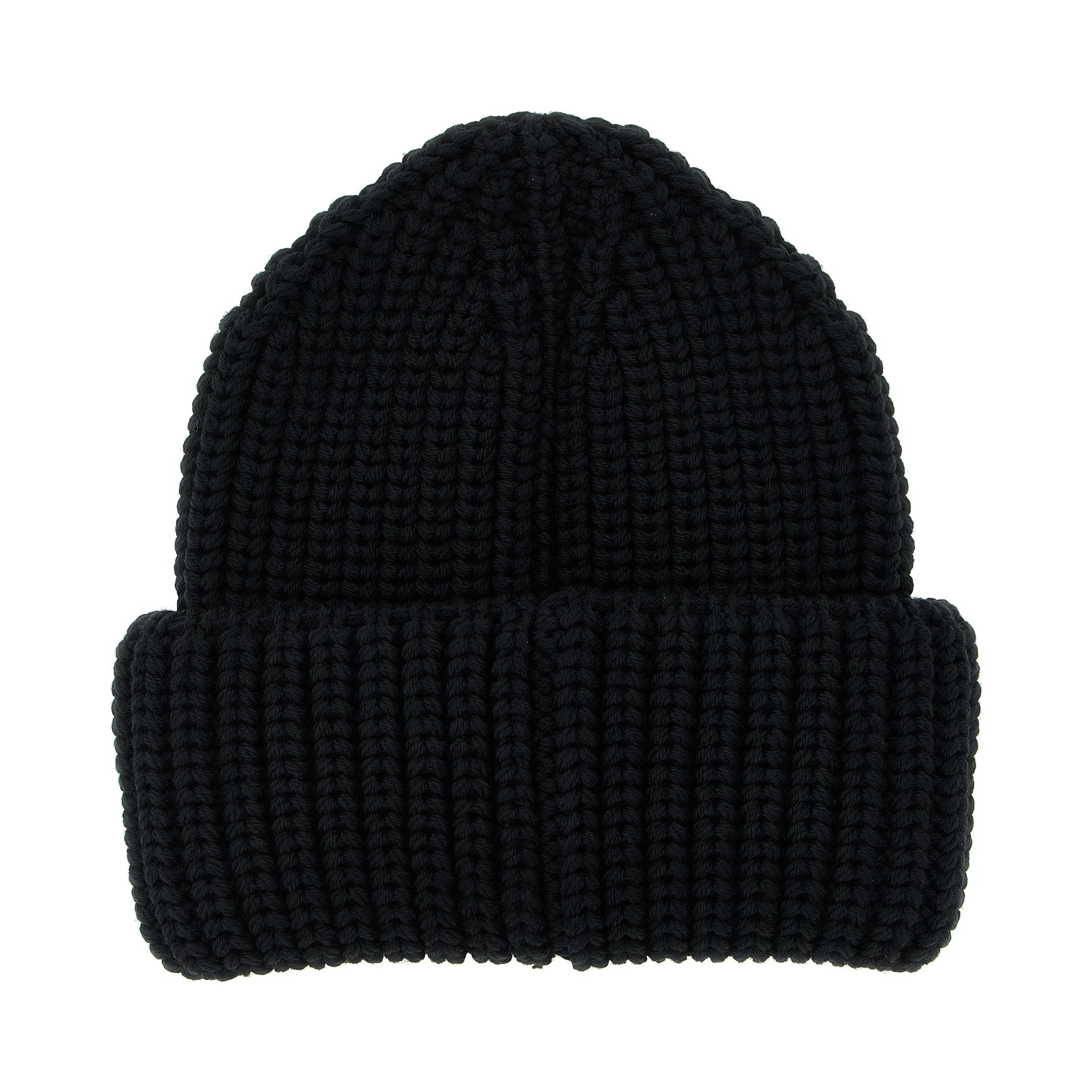 Black Virgin Wool Beanie