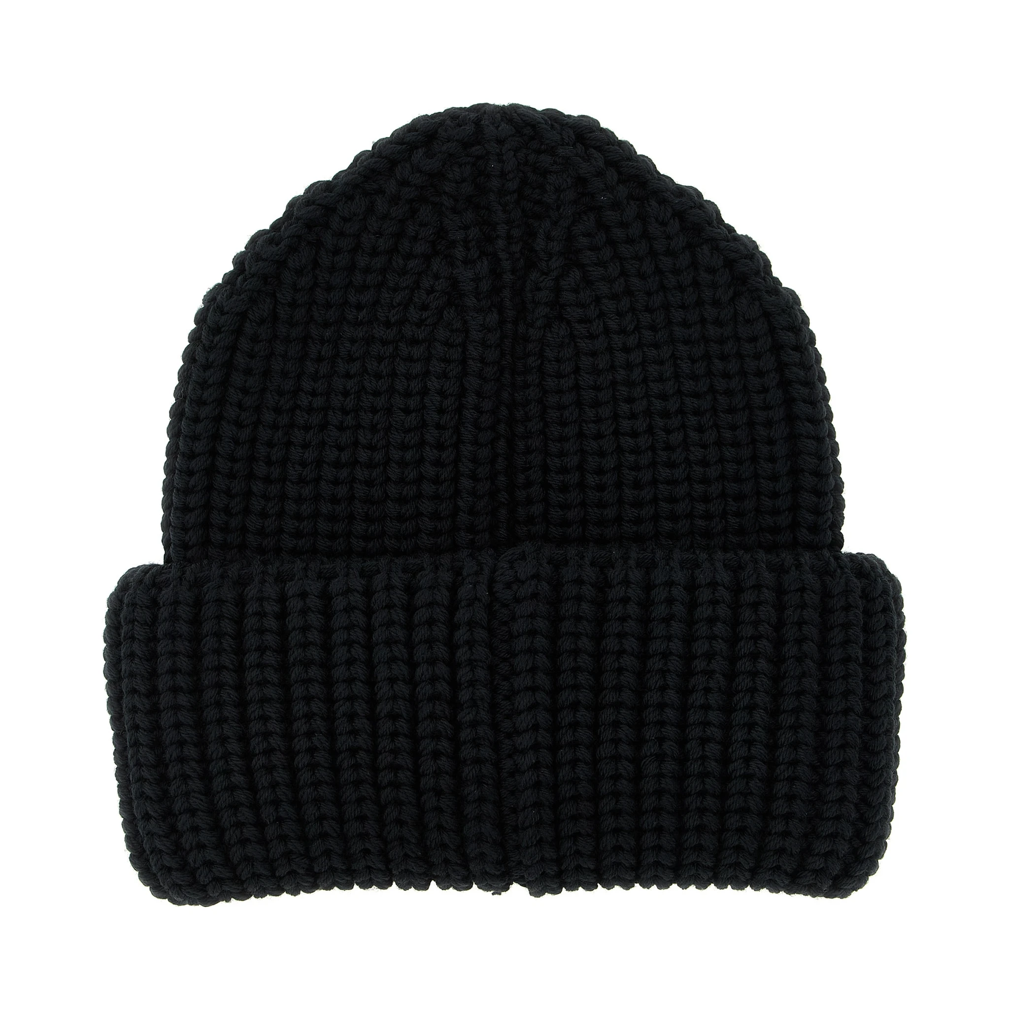 Black Virgin Wool Beanie