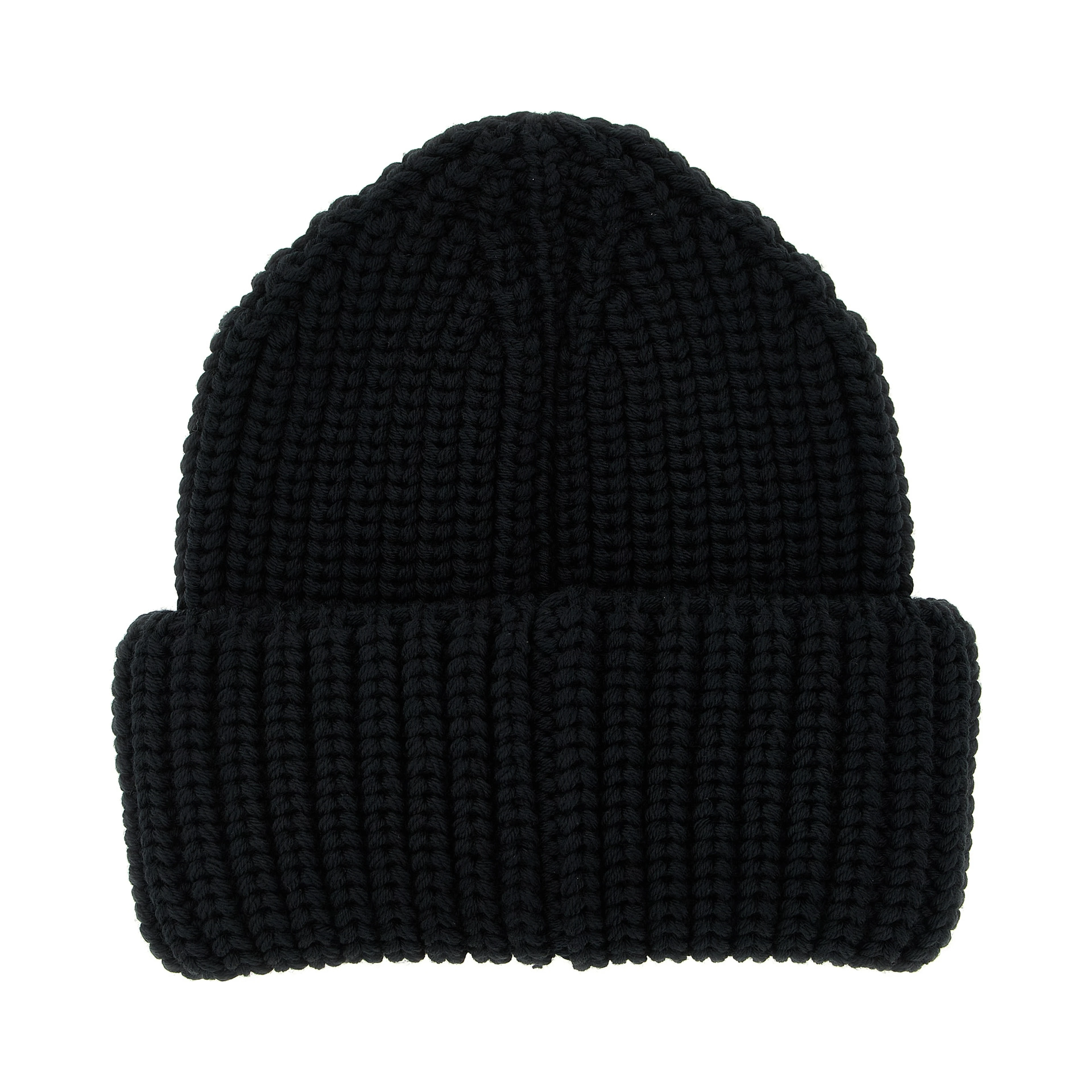 Black Virgin Wool Beanie