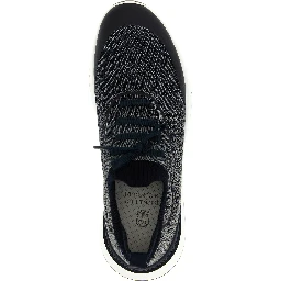Blue Cotton Athletic Sneakers