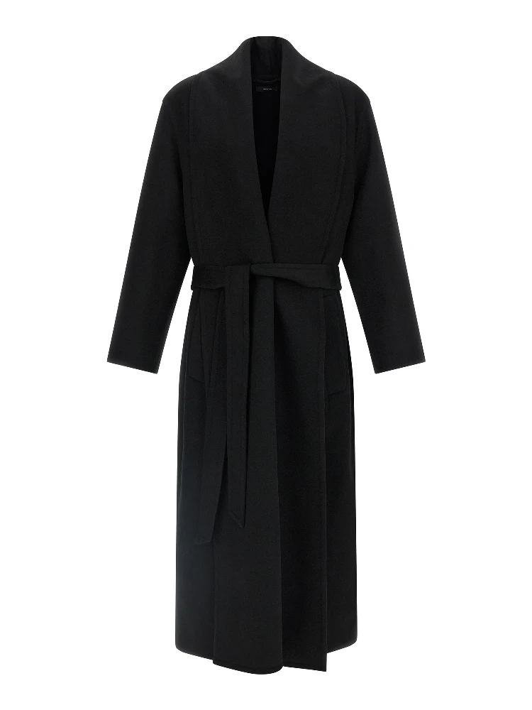 Black Virgin Wool Coat