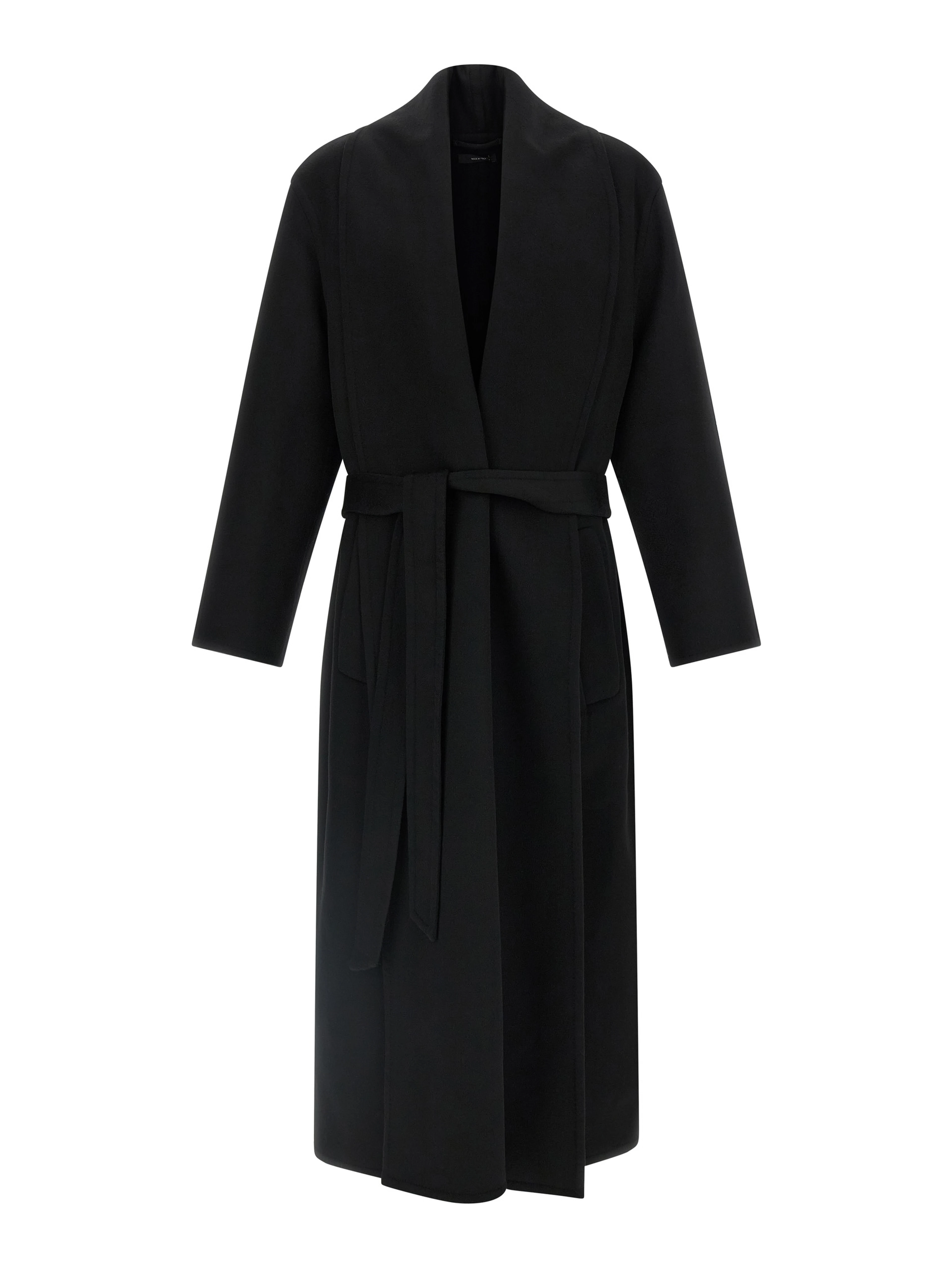 Black Virgin Wool Coat