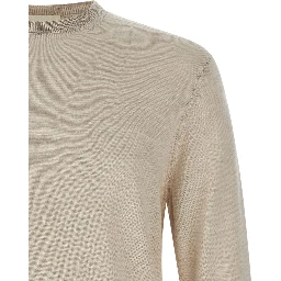 Beige Virgin Wool Cardigan