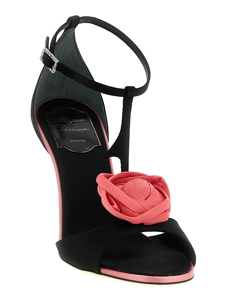Black Viscose Stiletto Heel Sandals alternative