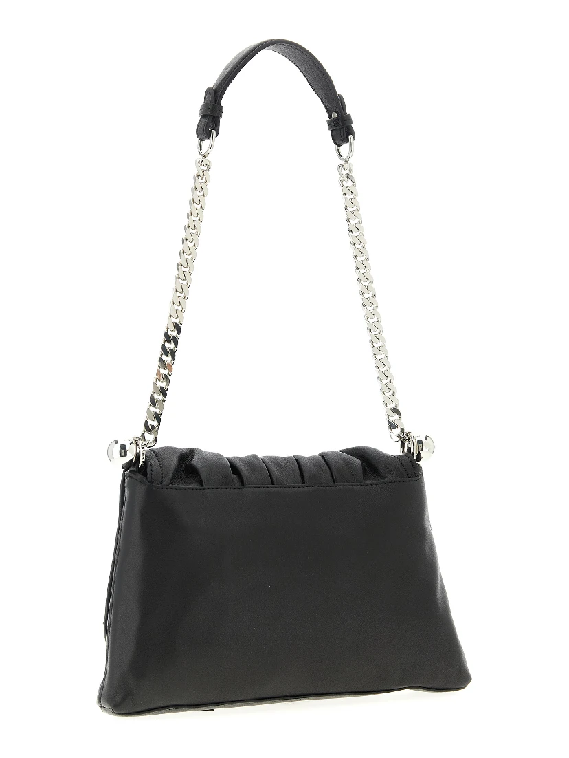 Black Calfskin Shoulder Bag