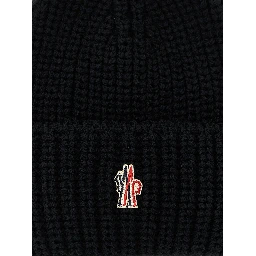 Black Virgin Wool Beanie