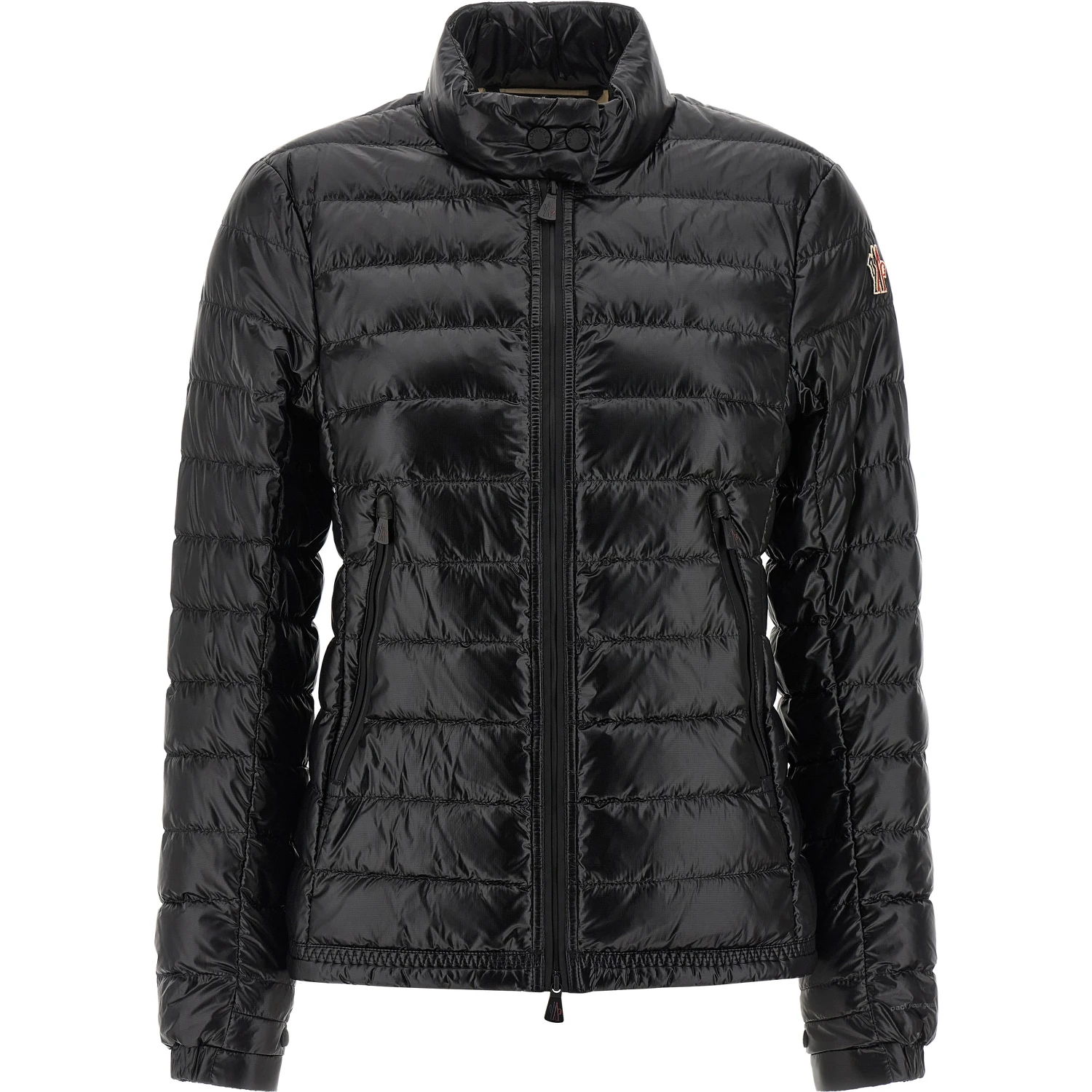 Black Polyamide Full-Length Jacket